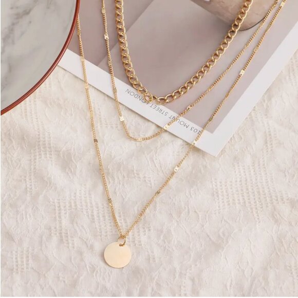 14K Gold Filled Layering Pendent Necklace - Picture 3 of 5